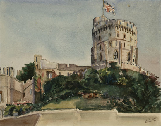 Appraisal: Lois Mailou Jones American - A View of Windsor Castle