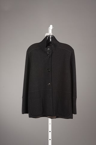 Appraisal: Akris charcoal gray cashmere jacket with tan inside Size Neiman