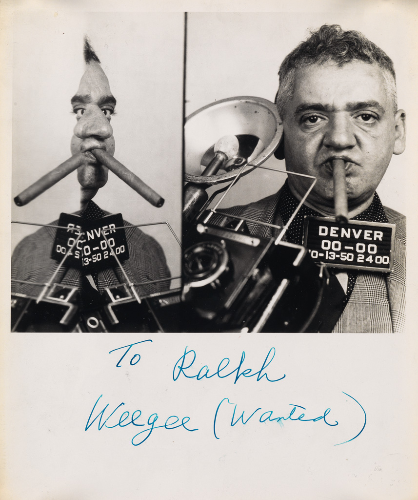 Appraisal: WEEGEE ARTHUR FELLIG - Self-portrait Ferrotyped silver print the image