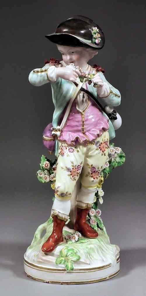 Appraisal: An th Century Derby porcelain model of a boy holding