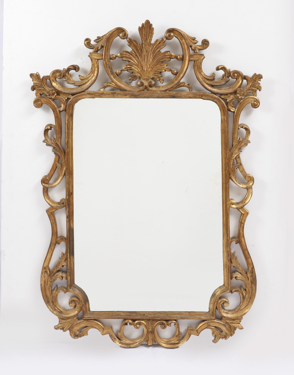 Appraisal: CARVED GILT MIRROR Carved Gilt wood mirror having an encompassing