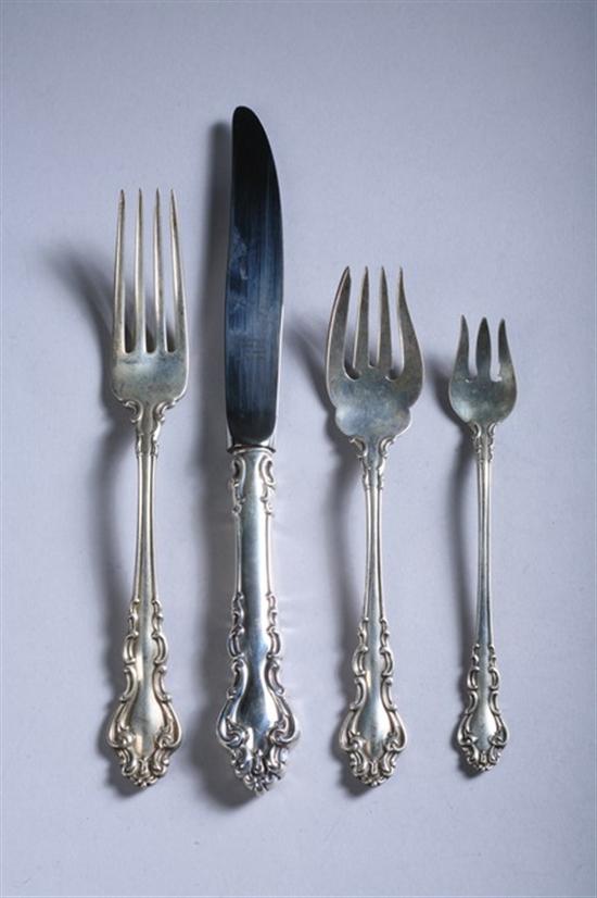 Appraisal: PIECES REED AND BARTON STERLING SILVER FLATWARE 'Spanish Baroque' pattern