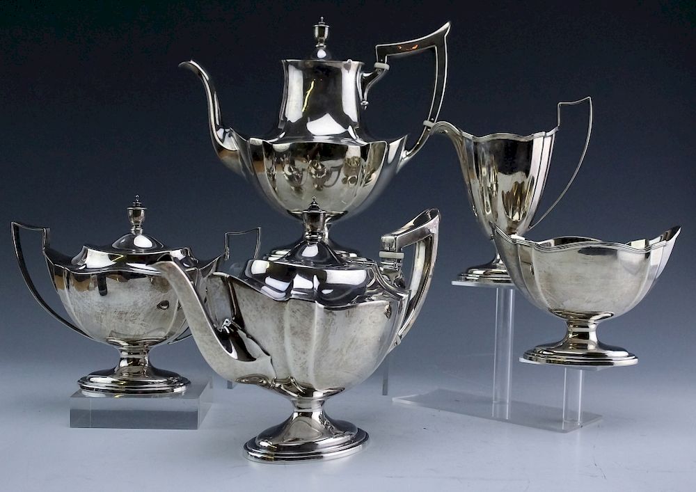 Appraisal: pc Gorham Sterling Silver Plymouth Tea Set g Vintage five