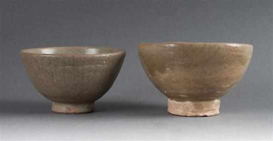 Appraisal: Two Chinese celadon glazed bowls Song or Yuan Dynasty one