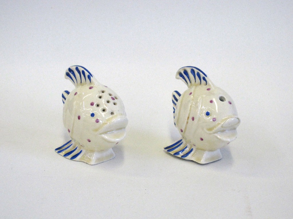 Appraisal: Pair of Clarice Cliff novelty cruets modelled as fish def