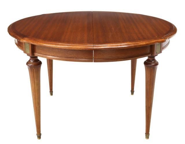 Appraisal: French Louis XVI style mahogany extension table th c having