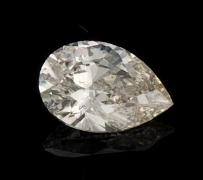 Appraisal: An Unmounted ct Pear Cut Diamond Pear brilliant cut estimated