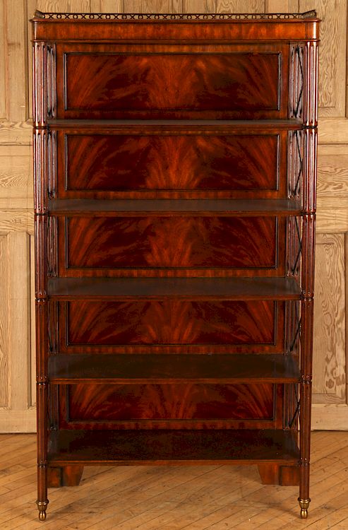 Appraisal: MAHOGANY AND BRONZE ETEGERE BY MAITLAND SMITH A Regency style