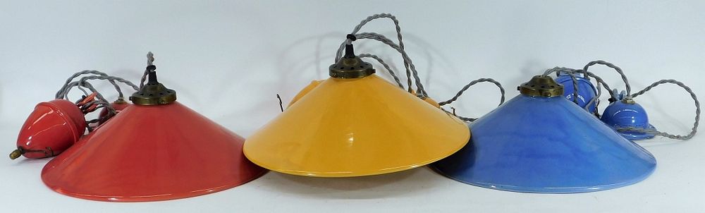 Appraisal: Terre d'Hautaniboul Counterweight Pendant Light France th Century Each light