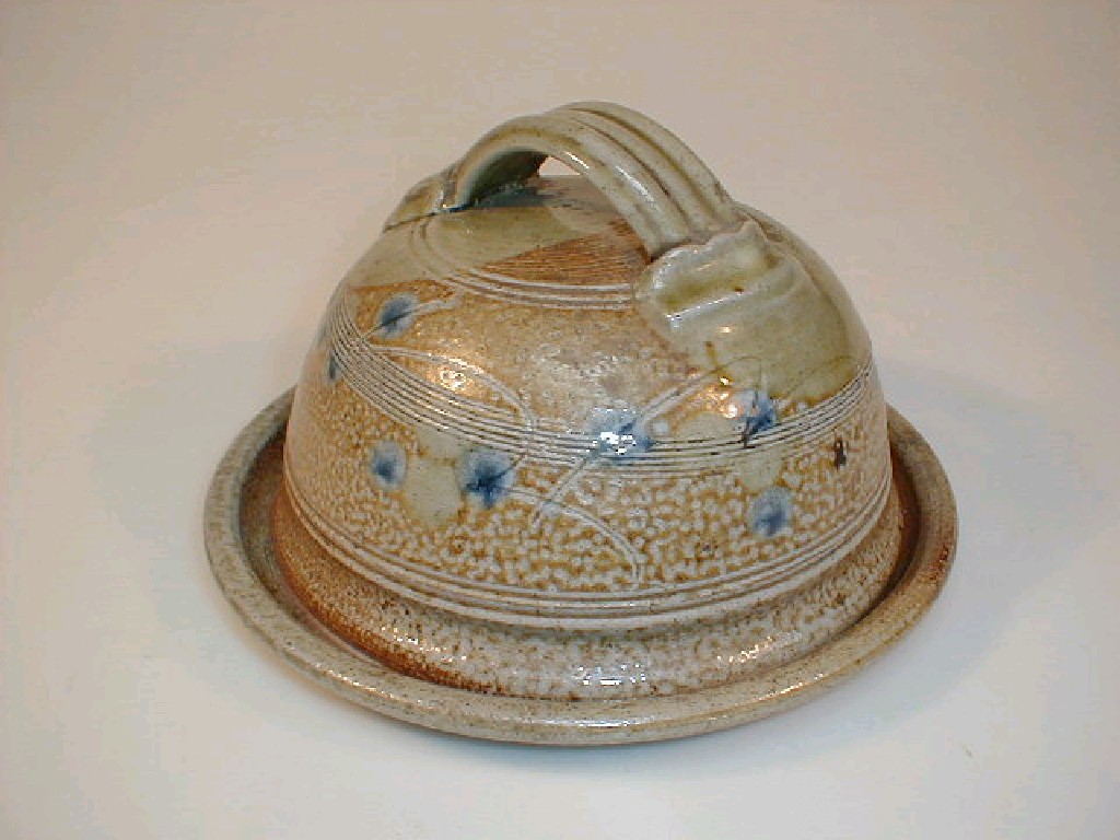 Appraisal: A Jane Hamlyn salt glaze cheese dish and cover the