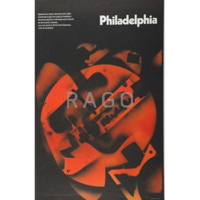 Appraisal: PHILADELPHIA POSTERS Seven promotional posters by regional artists including Sam