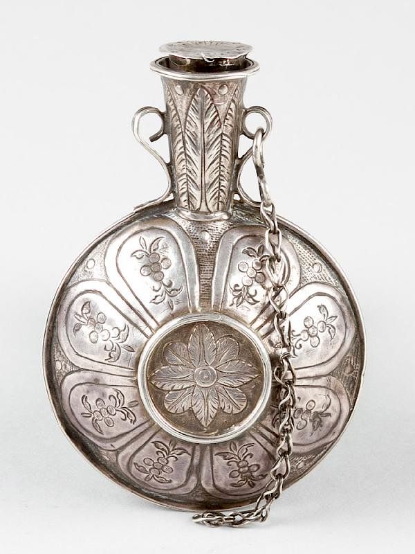 Appraisal: European silver smell or taste bottle European silver smell or