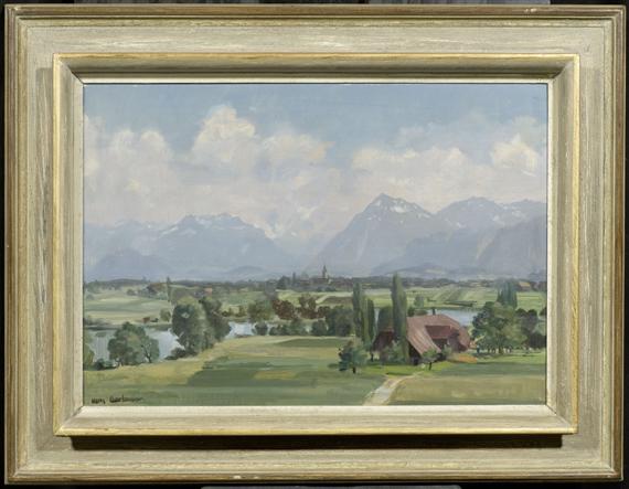 Appraisal: GARTMEIER HANS Langnau Landscape near of the lake Gerzensee Oil