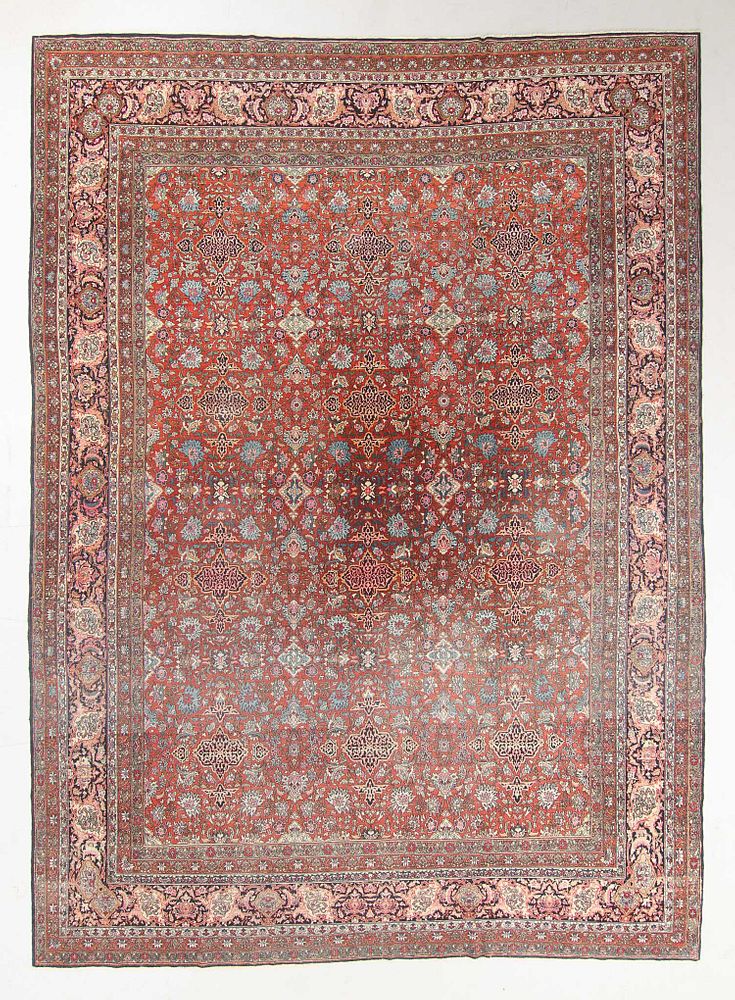 Appraisal: Antique Isfahan Rug Persia ' '' x ' '' Antique