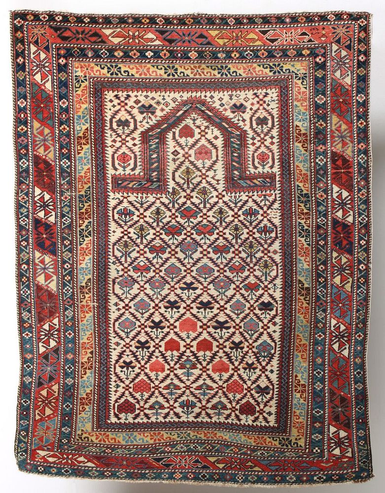 Appraisal: AN EXCEPTIONAL CAUCASIAN SHIRVAN PRAYER RUG CIRCA The particularly fine