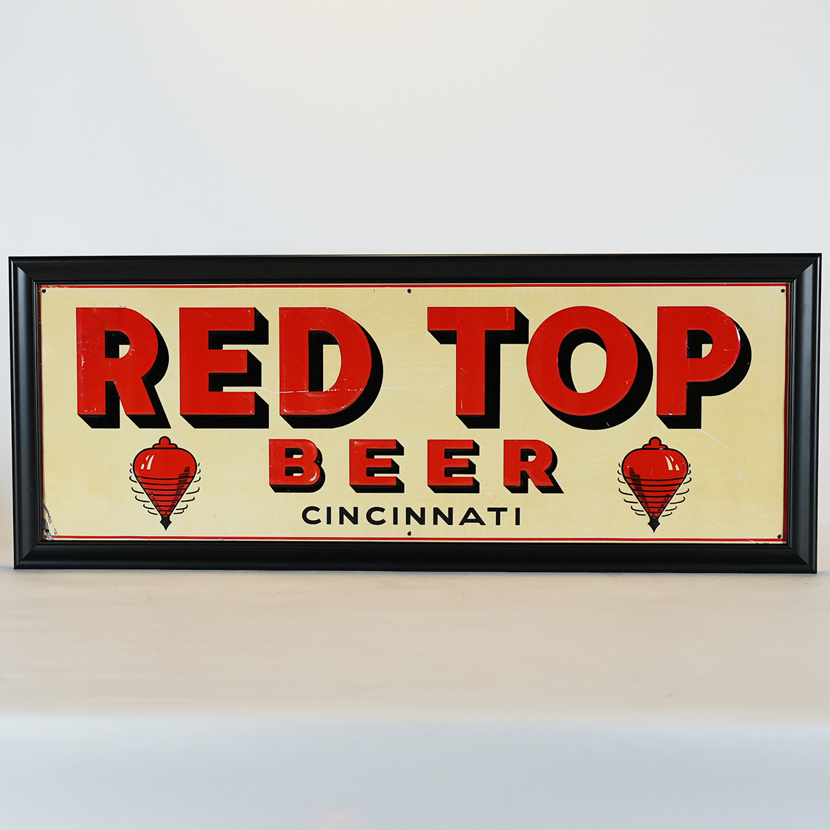 Appraisal: Red Top Beer Cincinnati Embossed Tin Sign CLEANReference n aBrewery