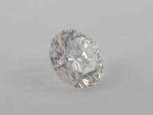 Appraisal: A loose polished round brilliant cut diamond of good colour