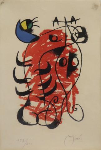 Appraisal: MIRO Joan Lithograph La Boite Alerte Pencil Signed lower right