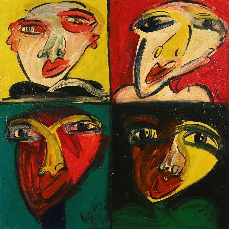 Appraisal: Peter Robert Keil German - Oil on canvas four portraits