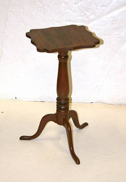 Appraisal: A Chippendale red painted candlestand th century height in width