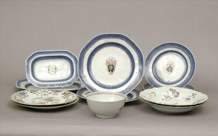 Appraisal: Eleven Chinese Export Porcelain Articles Including two Famille Rose soup