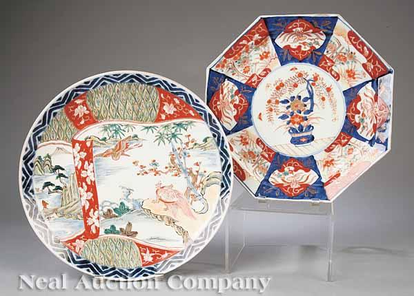 Appraisal: A Japanese Imari Octagonal Charger th c diameter in together