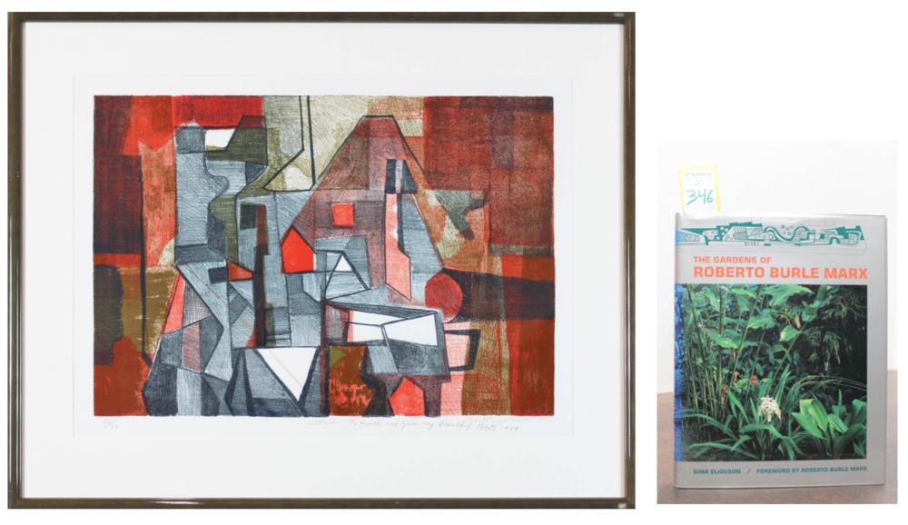 Appraisal: ROBERTO BURLE MARX Brazil - lithograph and book The lithograph