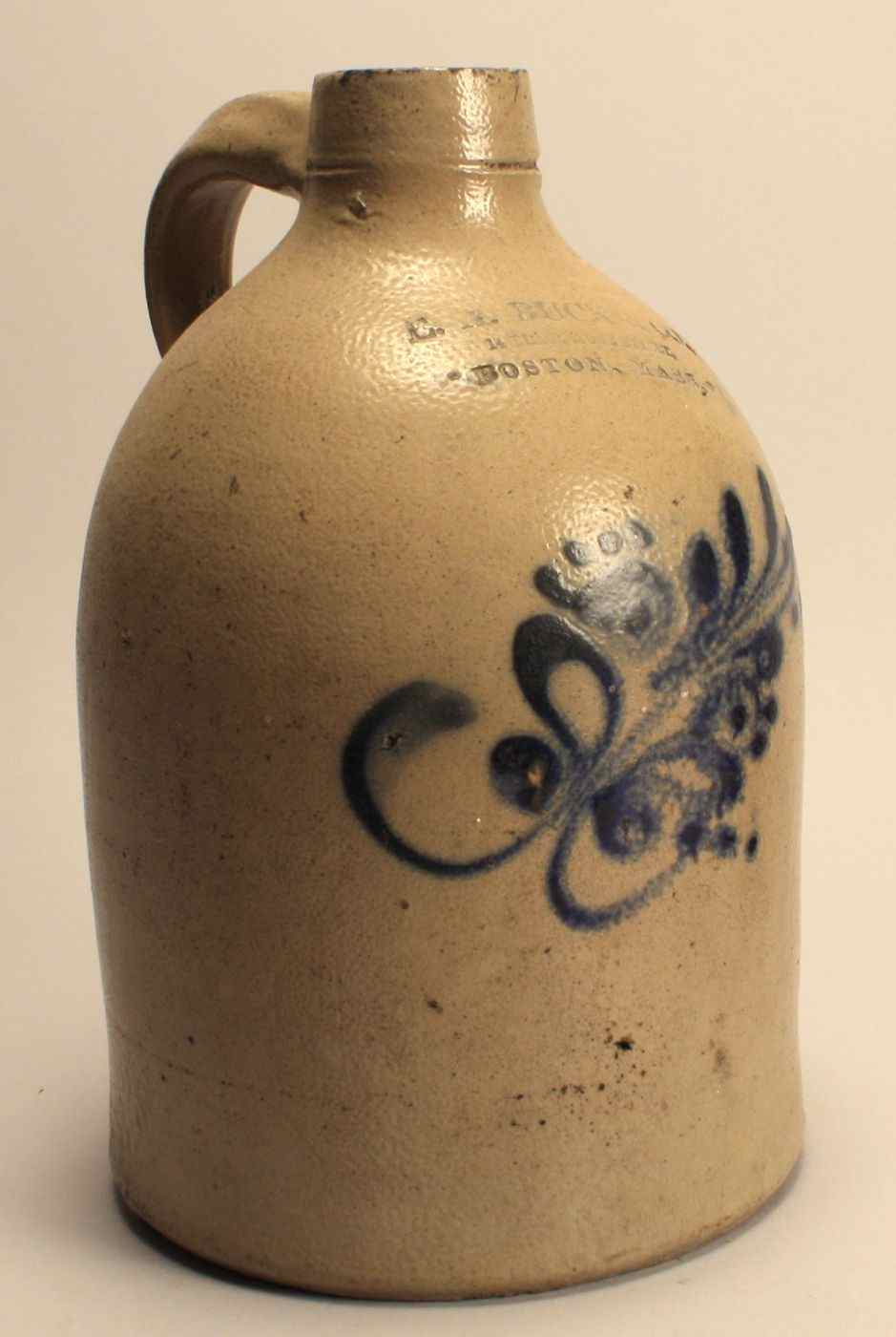 Appraisal: ONE-GALLON STONEWARE JUG th CenturyBy E A Buck of Boston