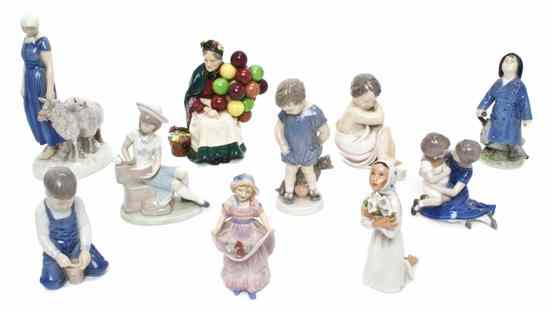 Appraisal: Six Danish Porcelain Articles comprising various figures by various makers