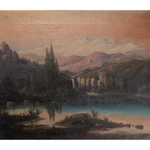 Appraisal: Edward Beyer American - Landscape with Lake oil on canvas