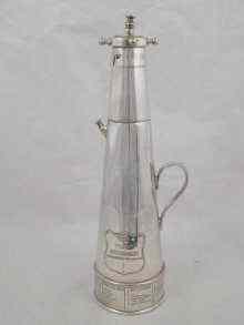 Appraisal: Asprey a silver plated cocktail shaker '' The Thirst Extinguisher