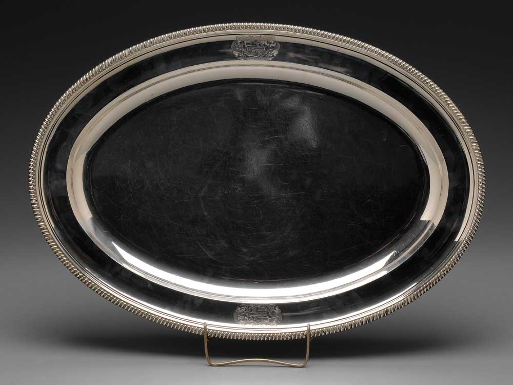 Appraisal: Paul Storr English Silver Tray London oval with gadroon border