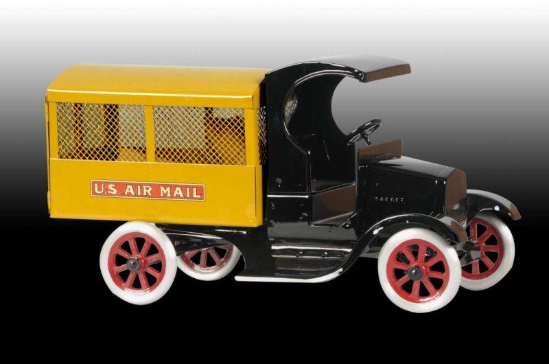 Appraisal: Pressed Steel Flivver Airmail Truck w Box Description Cowdery Toy