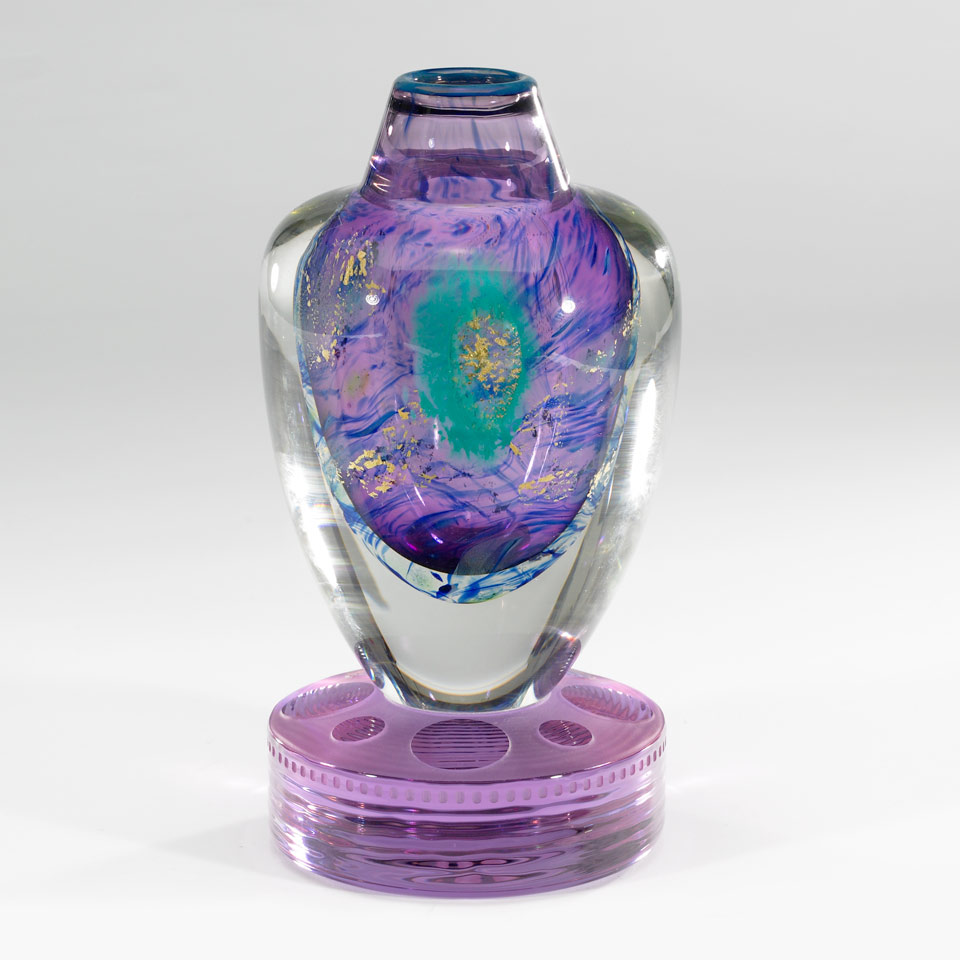 Appraisal: Toan Klein Canadian b Glass Vase engraved Toan Height -