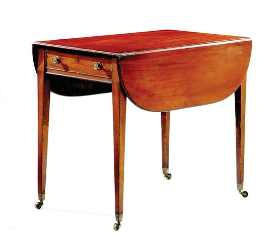 Appraisal: Georgian style mahogany Pembroke table th century molded rectangular top