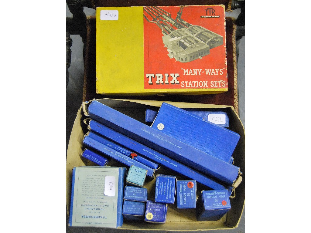 Appraisal: A fully boxed Trix 'Many-Ways' Through Station to w assorted