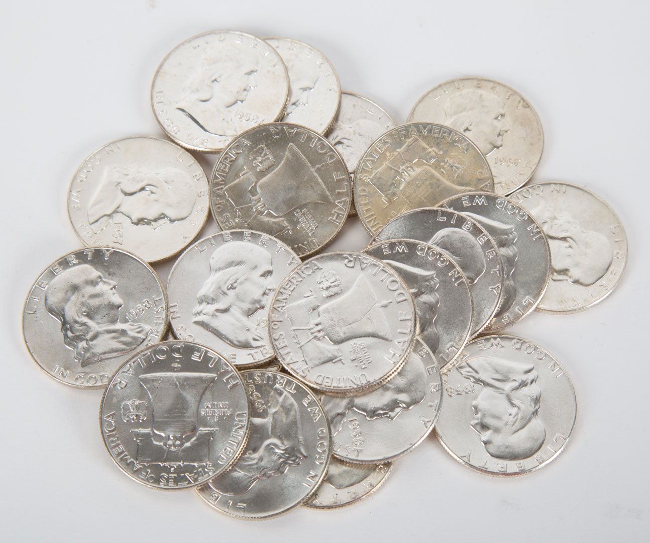 Appraisal: A roll of Brilliant Uncirculated Franklin Half Dollars Dates include