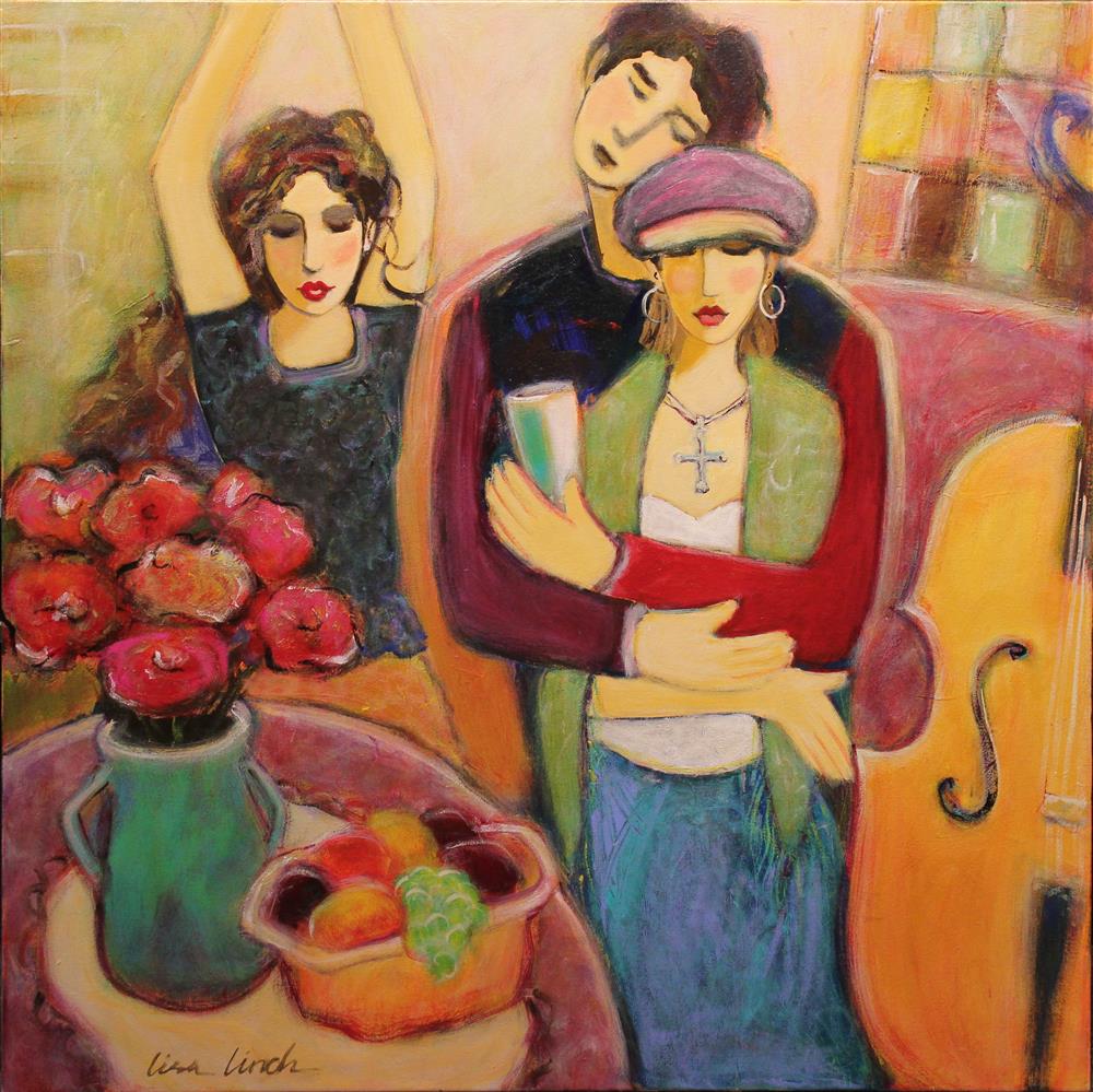 Appraisal: LISA LINCH CAFE TU TU TANGO Oil on canvas x