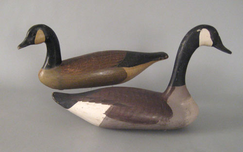 Appraisal: Two Canadian geese decoys mid th c one with a