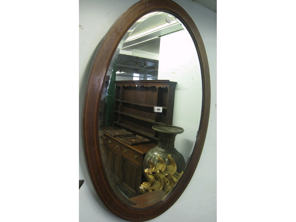 Appraisal: Mahogany framed wall mirror