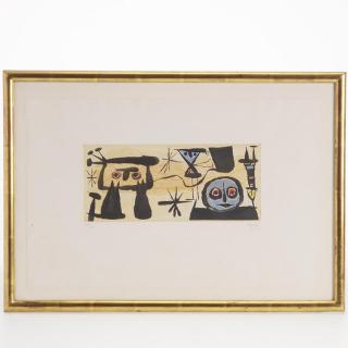 Appraisal: Joan Miro aquatint etching Joan Miro aquatint etching Joan Miro