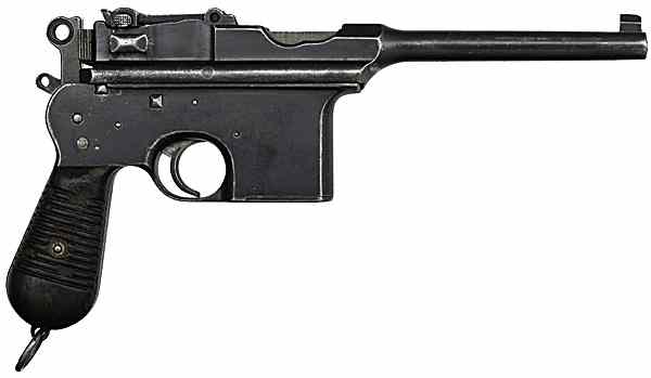 Appraisal: Astra Model Broomhandle Semi-Auto Pistol cal barrel S N Blue