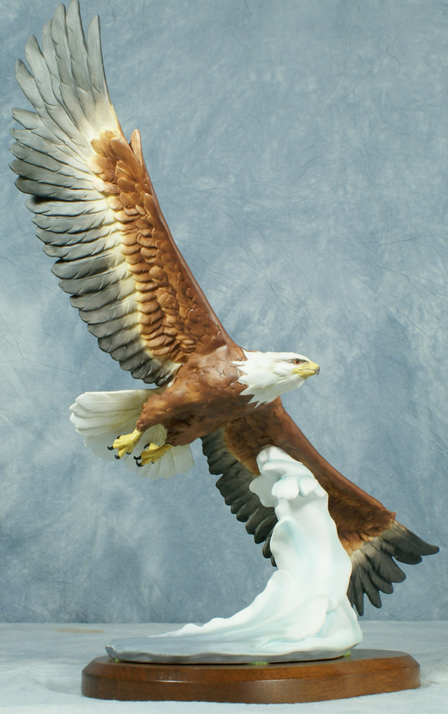 Appraisal: Kaiser bald eagle porcelain figurine on wooden base Estimate -