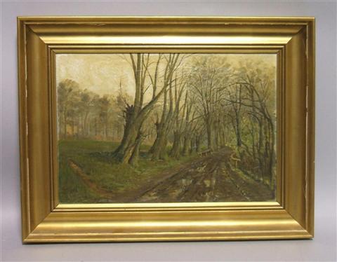 Appraisal: EFTER ROGINER DANISH EARLY th CENTURY AVENUE OF TREES Oil