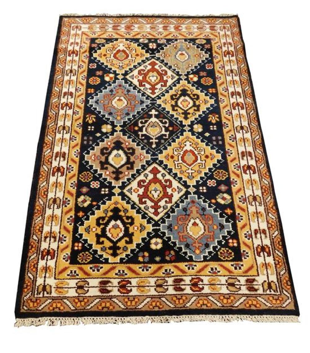 Appraisal: RUG Laristan Kazak ' x ' hand-knotted wool on cotton