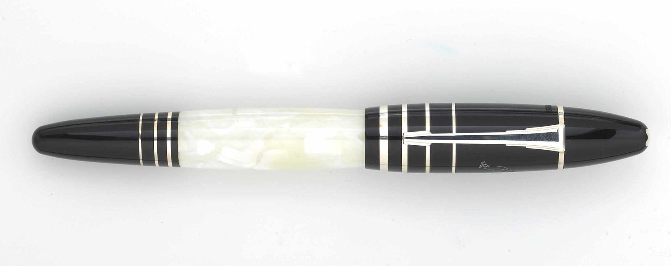 Appraisal: MONTBLANC F Scott Fitzgerald Limited Edition Fountain Pen White marbled