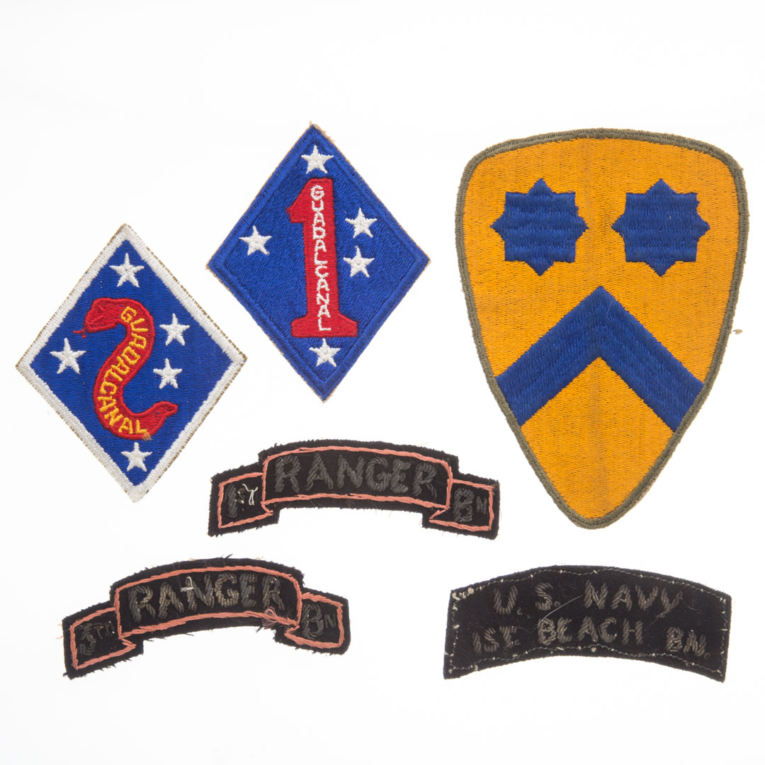 Appraisal: Six vintage US military patches including U S N st