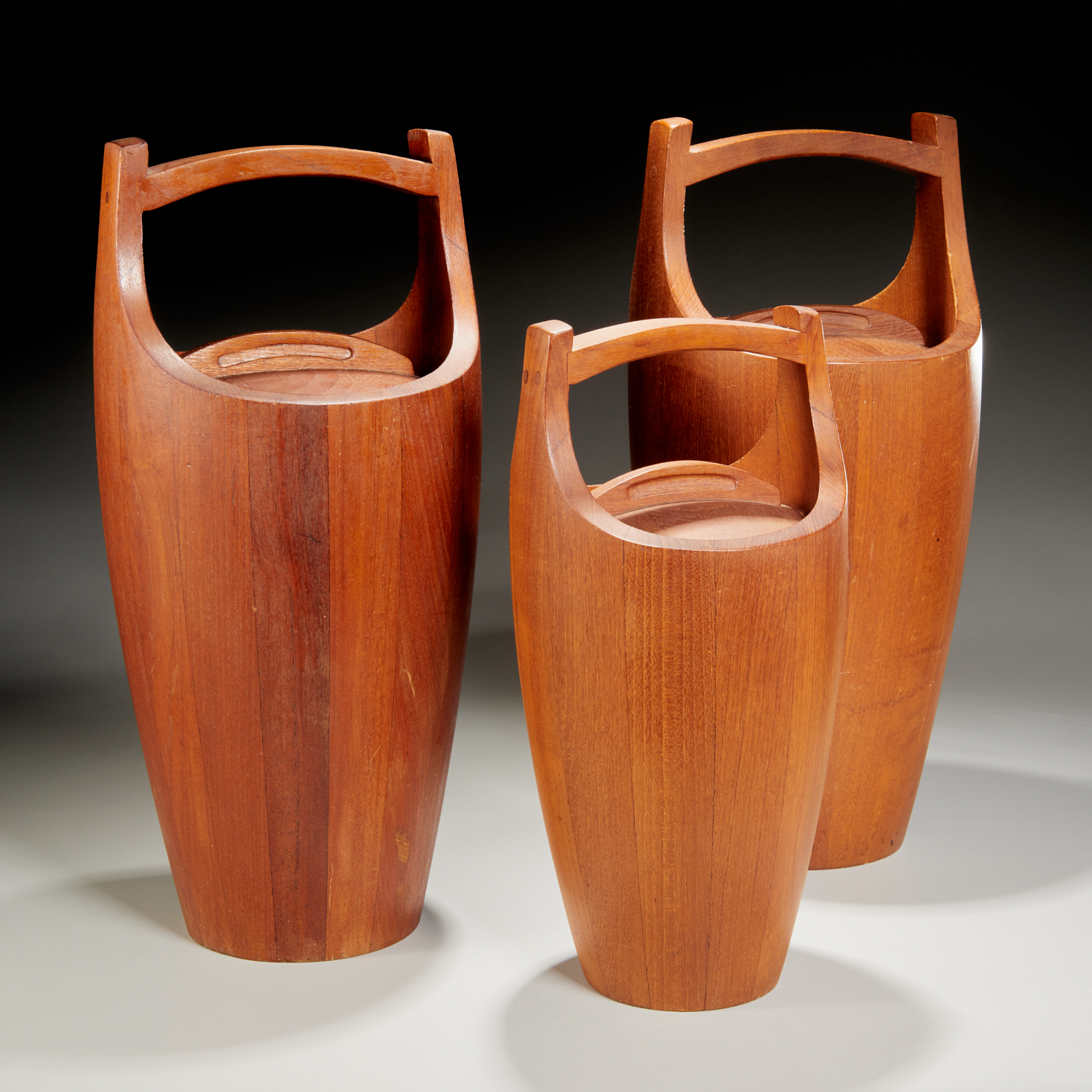 Appraisal: JENS QUISTGAARD FOR DANSK TEAK ICE BUCKETS Mid th c