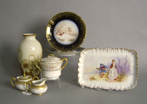 Appraisal: Group of Limoges to include plates with wild fowl decoration