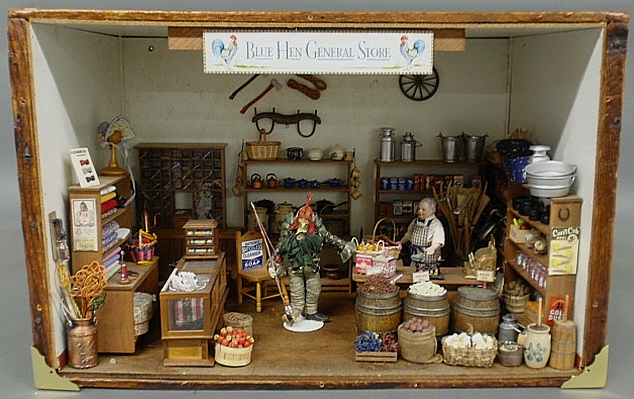 Appraisal: - Miniature display Blue Hen General Store scale in a